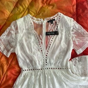 Boutique dress with built in romper.